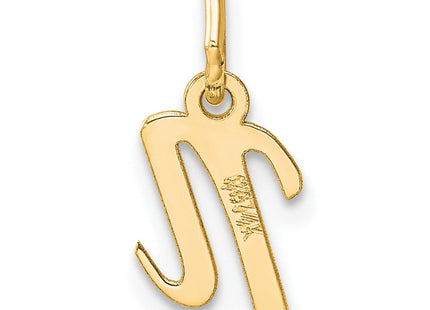 14K Small Script Letter N Initial Charm (Style YC1553N)