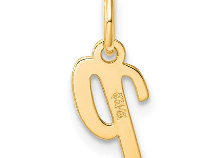14K Small Script Letter P Initial Charm (Style YC1553P)