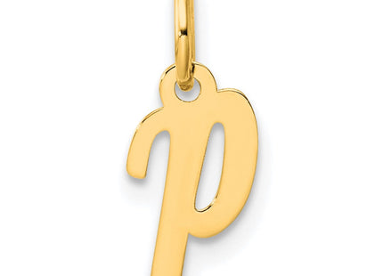14K Small Script Letter P Initial Charm (Style YC1553P)