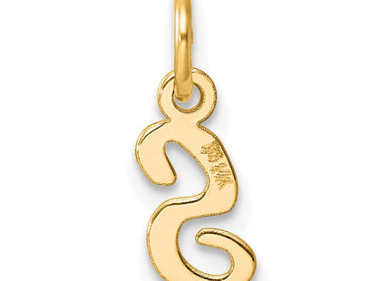 14K Small Script Letter S Initial Charm (Style YC1553S)