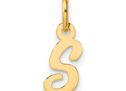 14K Small Script Letter S Initial Charm (Style YC1553S)