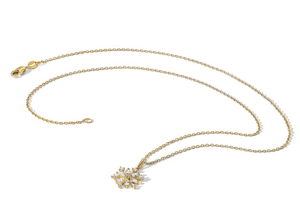 14k Polished CZ Snowflake Pendant