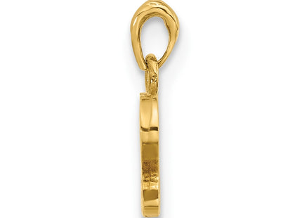 14K gold cubic zirconia butterfly pendant, alternate view