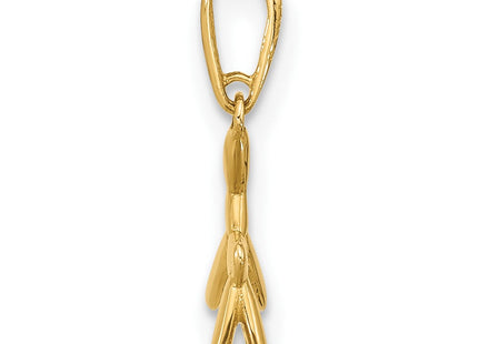 14K gold pendant, alternate view