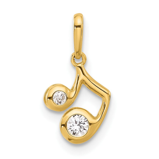 14k Yellow Gold Pendants Style YC1595 - Classique Jewelry Inc.