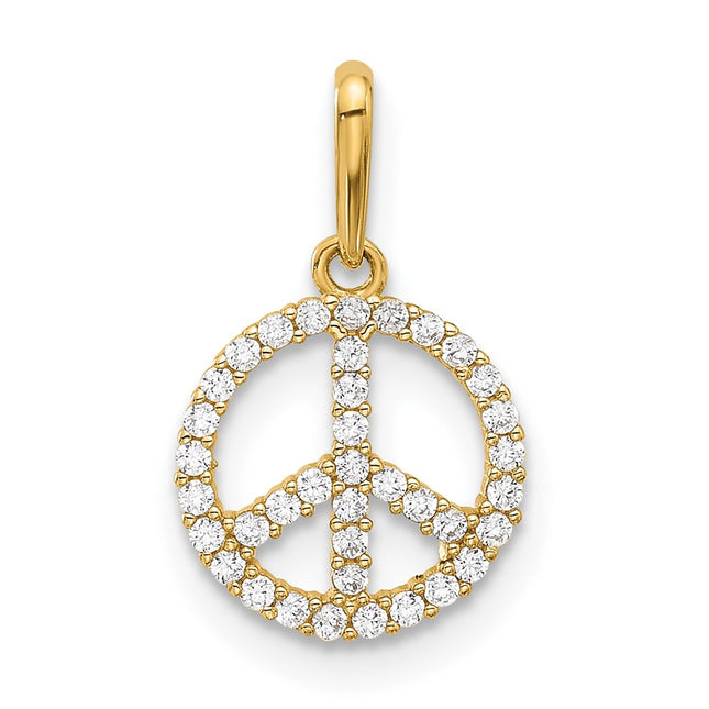 14k Yellow Gold Pendants Style YC1596 - Classique Jewelry Inc.