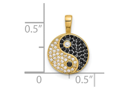 14k Yellow & Rhodium Pendants Style YC1597 - Classique Jewelry Inc.