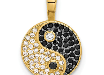 14k Yellow & Rhodium Pendants Style YC1597 - Classique Jewelry Inc.