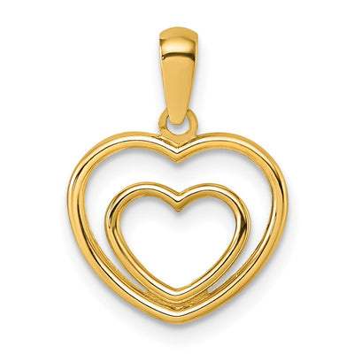 14K gold heart pendant