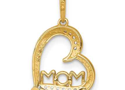 14k Yellow & Rhodium Pendants Style YC1607 - Classique Jewelry Inc.