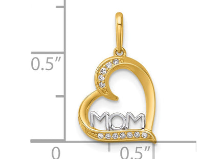 14k Yellow & Rhodium Pendants Style YC1607 - Classique Jewelry Inc.