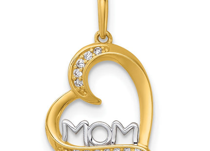 14k Yellow & Rhodium Pendants Style YC1607 - Classique Jewelry Inc.