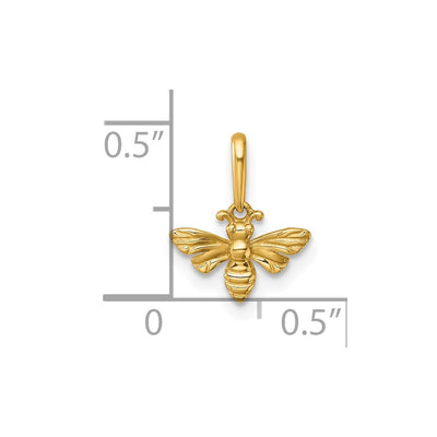 14K Polished Honey Bee Charm / Pendant
