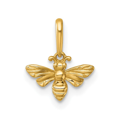 14k Polished Honey Bee Charm / Pendant