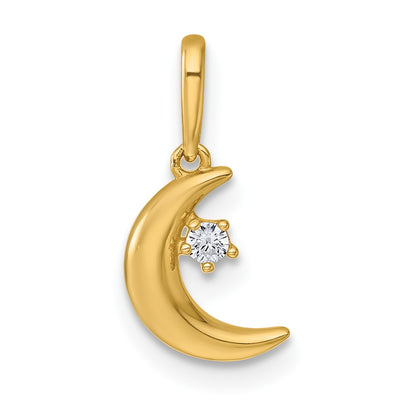 14K gold cubic zirconia star pendant