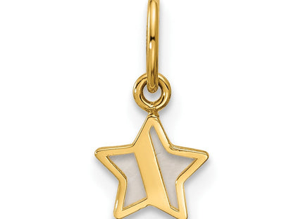 14K gold mother of pearl mother pendant, another view