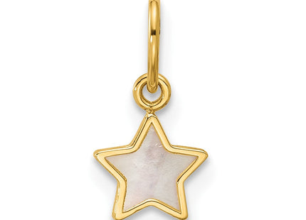 14K gold mother of pearl mother pendant