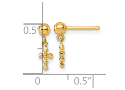 14k Yellow Gold Earrings Style YC1632 - Classique Jewelry Inc.