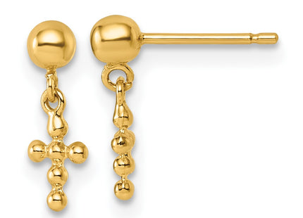 14k Yellow Gold Earrings Style YC1632 - Classique Jewelry Inc.