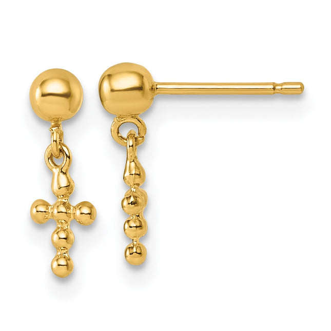 14k Yellow Gold Earrings Style YC1632 - Classique Jewelry Inc.