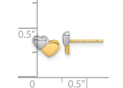 14k Yellow & Rhodium Earrings Style YC1637 - Classique Jewelry Inc.