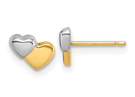 14k Yellow & Rhodium Earrings Style YC1637 - Classique Jewelry Inc.