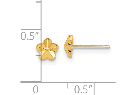 14K Polished Flower Post Earrings (Style YC1638)