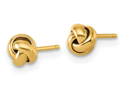 14K Polished Love Knot Post Earrings (Style YC1641)