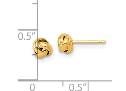 14K Polished Love Knot Post Earrings (Style YC1641)