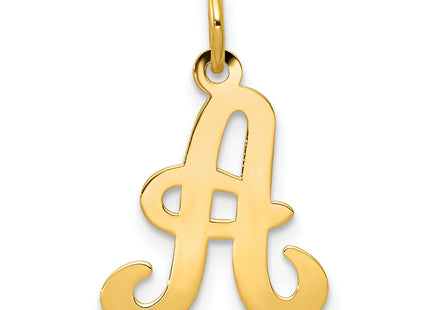 14KY Script Letter Initial Charm