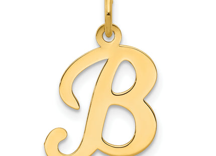 14KY Script Letter Initial Charm