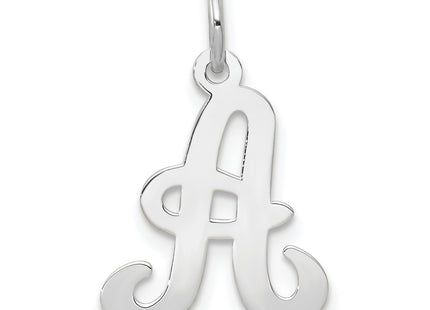 14KW White Gold Script Letter Initial Charm