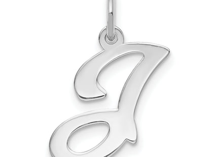 14KW White Gold Script Letter Initial Charm