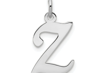 14KW White Gold Script Letter Initial Charm