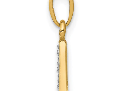 14k Yellow & Rhodium Pendants Style YC250A - Classique Jewelry Inc.