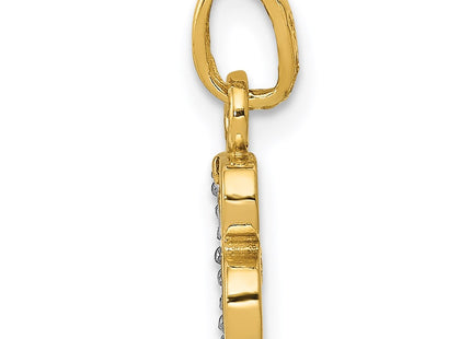 14k Yellow & Rhodium Pendants Style YC250B - Classique Jewelry Inc.