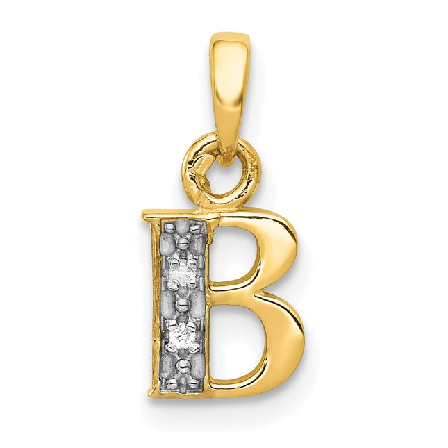 14k Yellow & Rhodium Pendants Style YC250B - Classique Jewelry Inc.