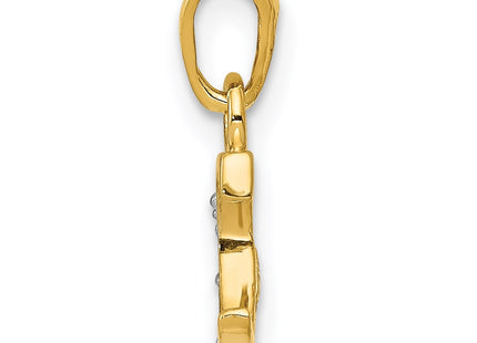 14k Yellow & Rhodium Pendants Style YC250C - Classique Jewelry Inc.