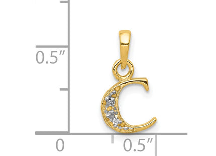 14k Yellow & Rhodium Pendants Style YC250C - Classique Jewelry Inc.