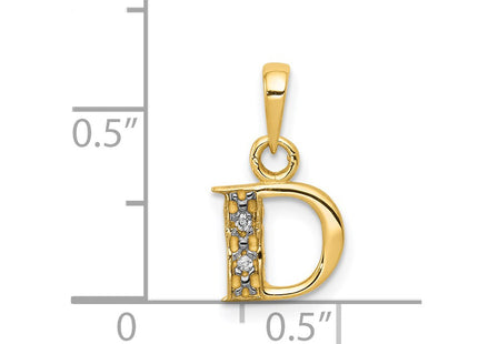 14k Yellow & Rhodium Pendants Style YC250D - Classique Jewelry Inc.