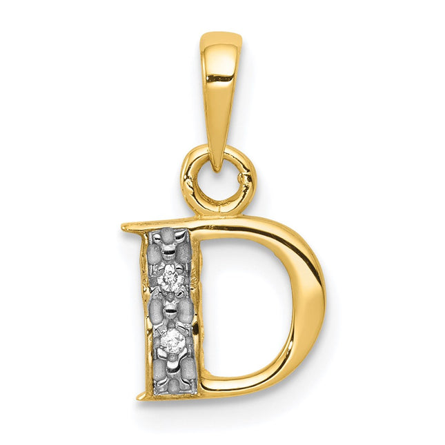14k Yellow & Rhodium Pendants Style YC250D - Classique Jewelry Inc.