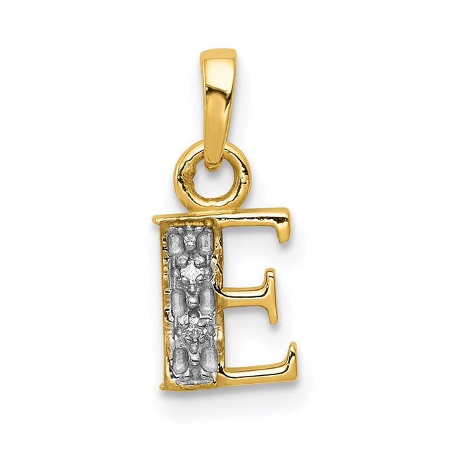 14k Yellow & Rhodium Pendants Style YC250E - Classique Jewelry Inc.