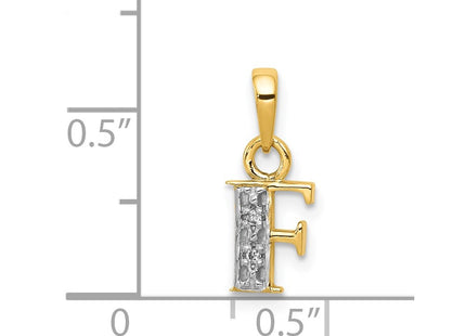 14k Yellow & Rhodium Pendants Style YC250F - Classique Jewelry Inc.