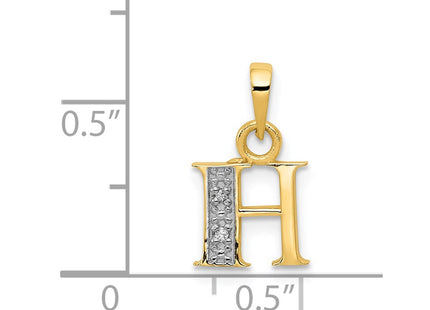 14k Yellow & Rhodium Pendants Style YC250H - Classique Jewelry Inc.