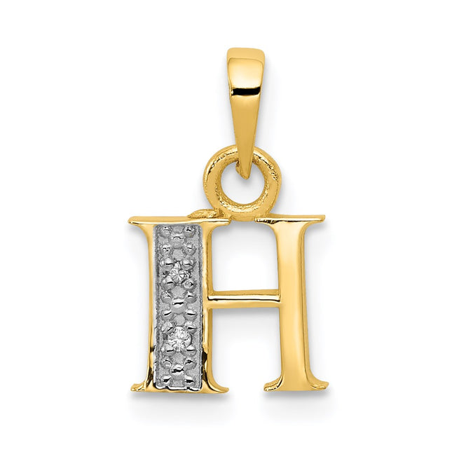 14k Yellow & Rhodium Pendants Style YC250H - Classique Jewelry Inc.