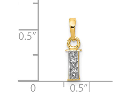 14k Yellow & Rhodium Pendants Style YC250I - Classique Jewelry Inc.