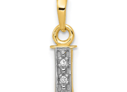 14k Yellow & Rhodium Pendants Style YC250I - Classique Jewelry Inc.