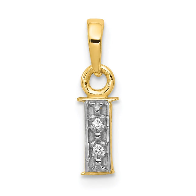 14k Yellow & Rhodium Pendants Style YC250I - Classique Jewelry Inc.