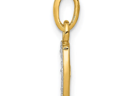 14k Yellow & Rhodium Pendants Style YC250J - Classique Jewelry Inc.