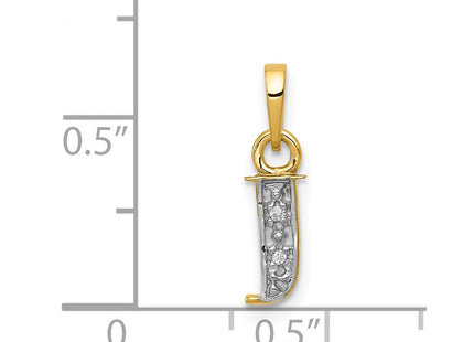 14k Yellow & Rhodium Pendants Style YC250J - Classique Jewelry Inc.